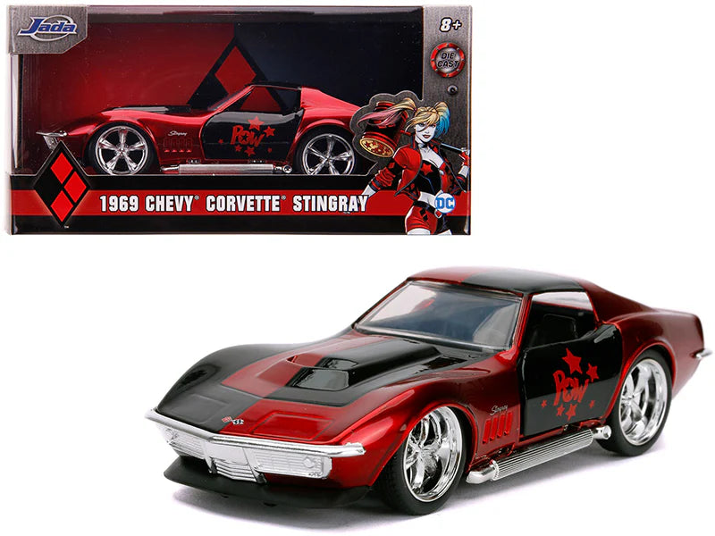 1969 Chevrolet Corvette Stingray Harley Quinn DC Comics 1/32 Diecast Model Car