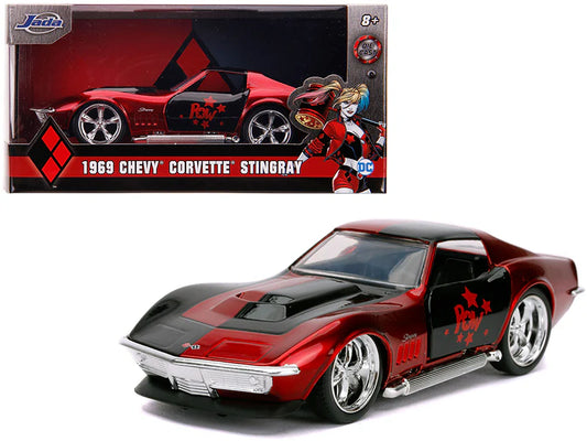 1969 Chevrolet Corvette Stingray Harley Quinn DC Comics 1/32 Diecast Model Car