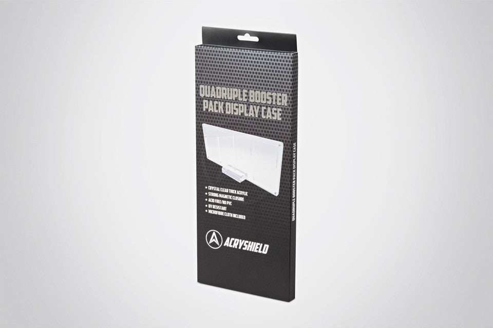 Quadruple Booster Pack Display Case incl. Stand