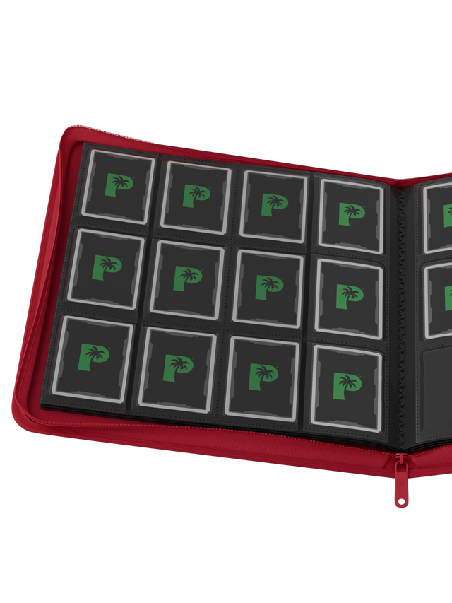 Stealth 12 Pocket Zip Binder - Red