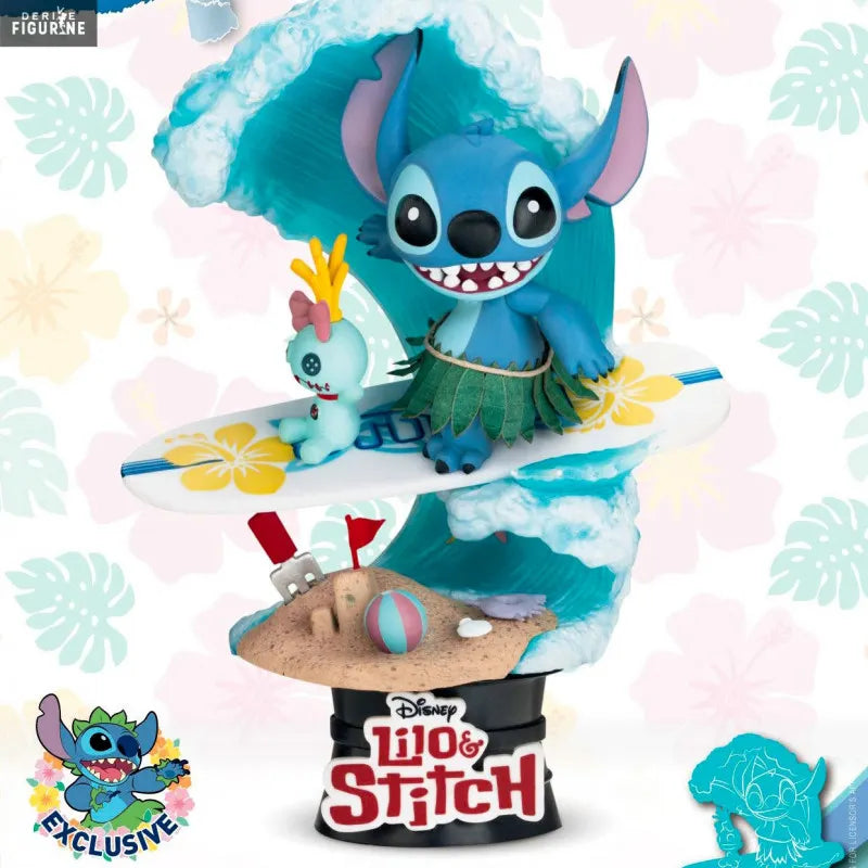 BEAST KINGDOM - Disney - Summer Series D-Stage Pvc Diorama Stitch Surf Special Edition